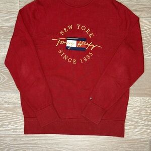 Tommy Hilfiger Men's Red Crewneck Sweater